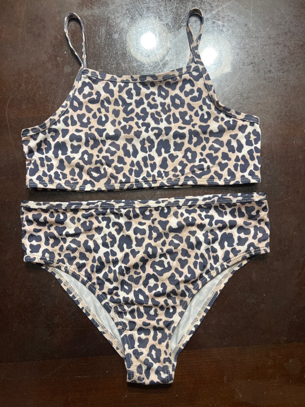 Primark Cares Leopard Print High-Waisted Bikini Set - Size 10Y